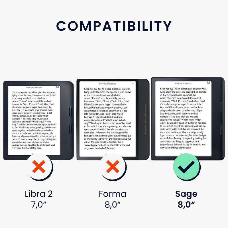 Laptop, Telefoane si Tablete - Ebook reader si accesorii - Accesorii eBook Reader - Husa pentru eBook Reader Kwmobile pentru Kobo Sage, inchidere magnetica, buzunar card, piele ecologica, albastru - Infinity.ro