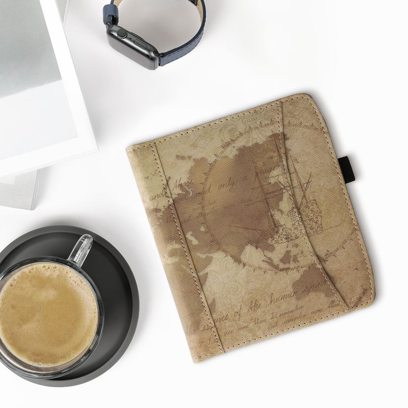 Laptop, Telefoane si Tablete - Ebook reader si accesorii - Accesorii eBook Reader - Husa pentru eBook Reader Kwmobile pentru PocketBook Era, Era Color, inchidere magnetica, piele ecologica, maro - Infinity.ro