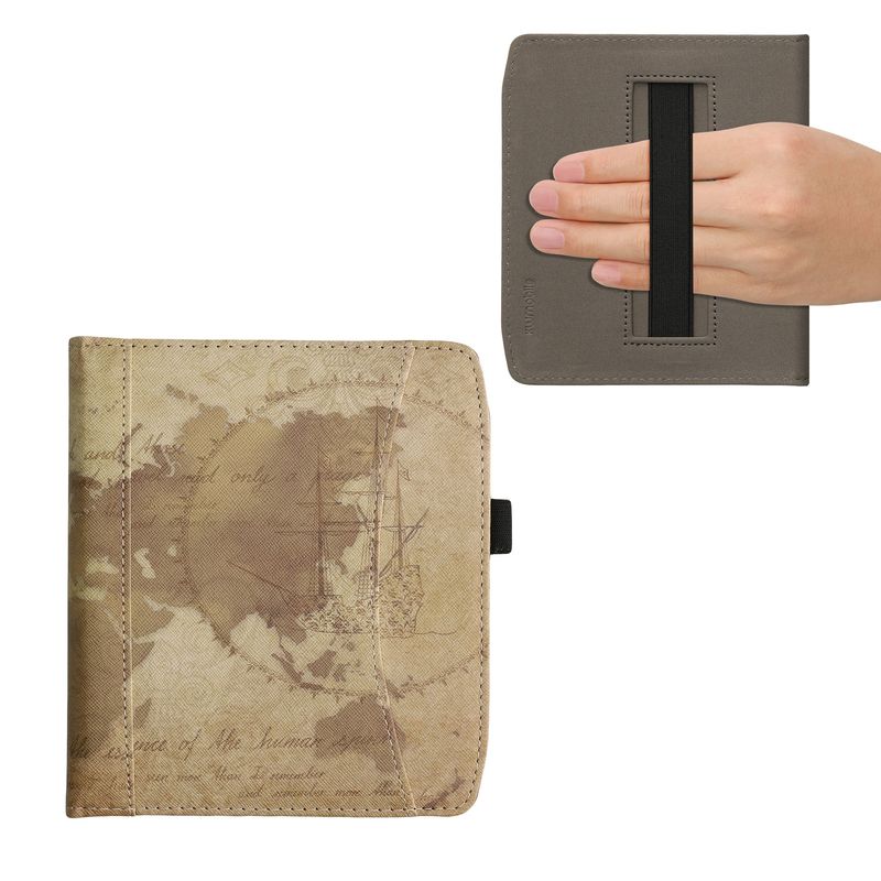 Laptop, Telefoane si Tablete - Ebook reader si accesorii - Accesorii eBook Reader - Husa pentru eBook Reader Kwmobile pentru PocketBook Era, Era Color, inchidere magnetica, piele ecologica, maro - Infinity.ro
