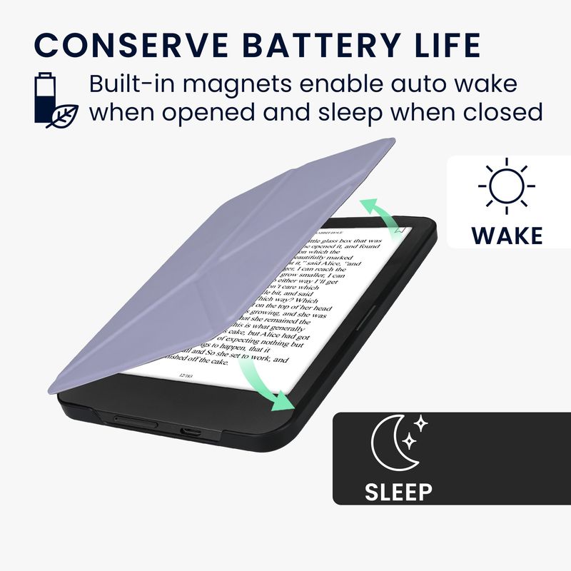 Laptop, Telefoane si Tablete - Ebook reader si accesorii - Accesorii eBook Reader - Husa pentru eBook Reader Kwmobile pentru Tolino Shine 3, inchidere magnetica, piele ecologica, mov - Infinity.ro
