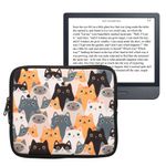 Laptop, Telefoane si Tablete - Ebook reader si accesorii - Accesorii eBook Reader - Husa pentru eBook Reader Kwmobile, curea de mana, protectie la socuri, neopren, portocaliu, negru - Infinity.ro