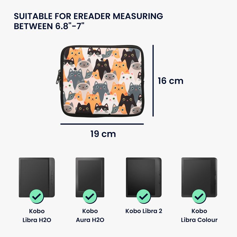 Laptop, Telefoane si Tablete - Ebook reader si accesorii - Accesorii eBook Reader - Husa pentru eBook Reader Kwmobile, curea de mana, protectie la socuri, neopren, portocaliu, negru - Infinity.ro