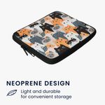 Laptop, Telefoane si Tablete - Ebook reader si accesorii - Accesorii eBook Reader - Husa pentru eBook Reader Kwmobile, curea de mana, protectie la socuri, neopren, portocaliu, negru - Infinity.ro