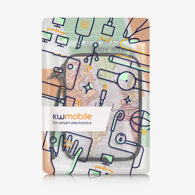 Laptop, Telefoane si Tablete - Ebook reader si accesorii - Accesorii eBook Reader - Husa pentru eBook Reader Kwmobile, curea de mana, protectie la socuri, neopren, multicolor - Infinity.ro
