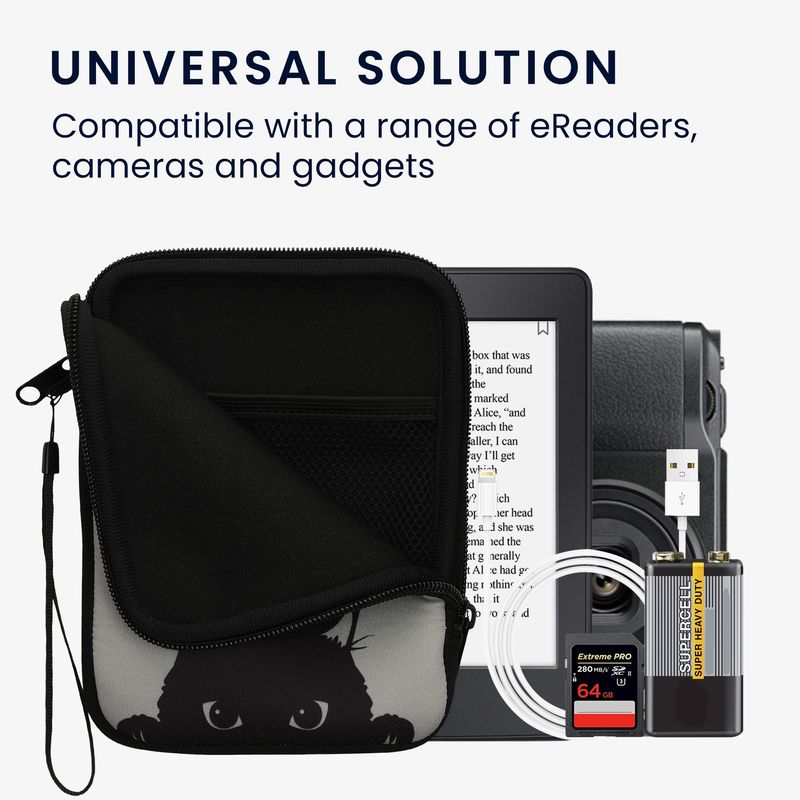 Laptop, Telefoane si Tablete - Ebook reader si accesorii - Accesorii eBook Reader - Husa pentru eBook Reader Kwmobile, protectie la socuri, neopren, gri, negru - Infinity.ro
