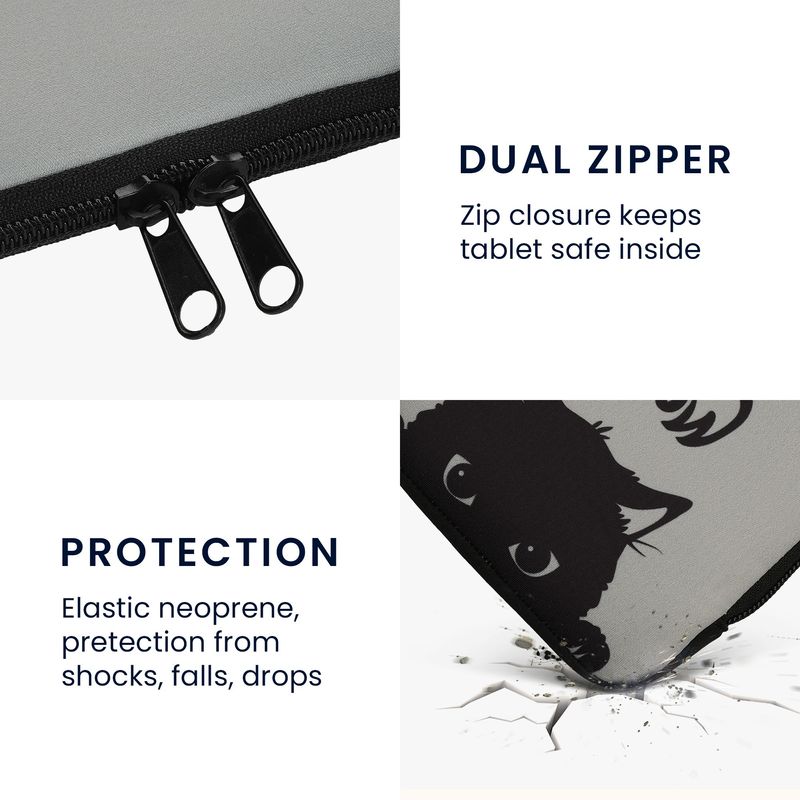Laptop, Telefoane si Tablete - Ebook reader si accesorii - Accesorii eBook Reader - Husa pentru eBook Reader Kwmobile, protectie la socuri, neopren, gri, negru - Infinity.ro