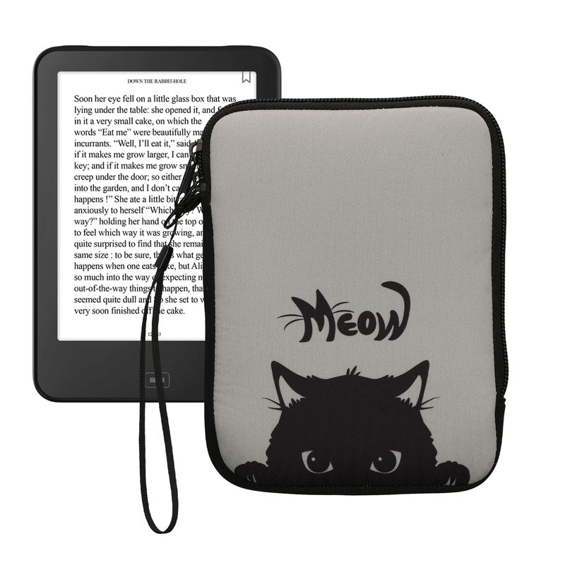 Laptop, Telefoane si Tablete - Ebook reader si accesorii - Accesorii eBook Reader - Husa pentru eBook Reader Kwmobile, protectie la socuri, neopren, gri, negru - Infinity.ro