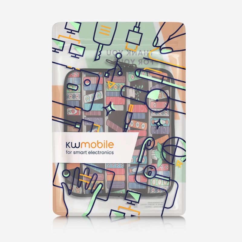 Laptop, Telefoane si Tablete - Ebook reader si accesorii - Accesorii eBook Reader - Husa pentru eBook Reader Kwmobile, curea de mana, protectie la socuri, neopren, albastru, verde, roz - Infinity.ro