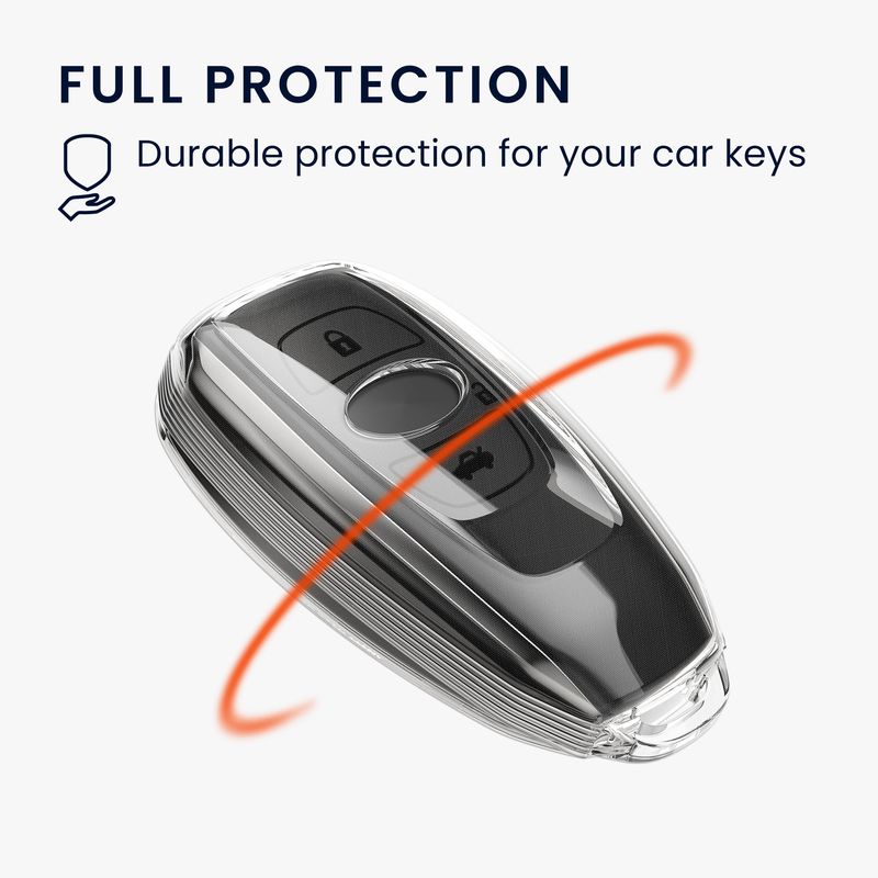 Auto si Moto - Electronice auto - Accesorii electronice auto - Husa pentru cheie auto Kwmobile pentru Subaru Forester, Impreza, Cross, BRZ, anti-alunecare, TPU, transparent - Infinity.ro