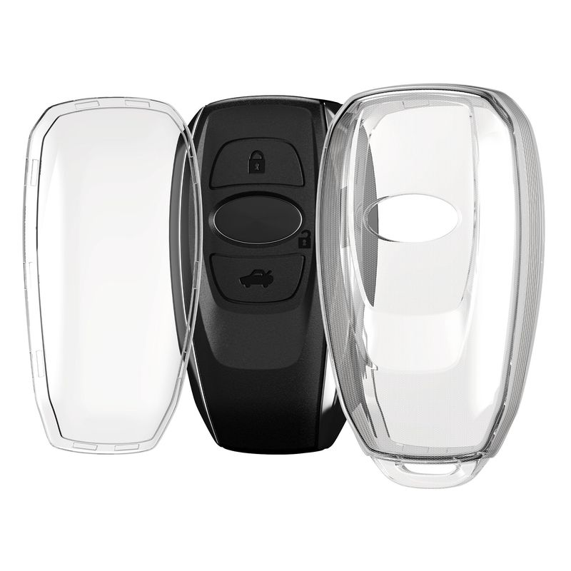 Auto si Moto - Electronice auto - Accesorii electronice auto - Husa pentru cheie auto Kwmobile pentru Subaru Forester, Impreza, Cross, BRZ, anti-alunecare, TPU, transparent - Infinity.ro