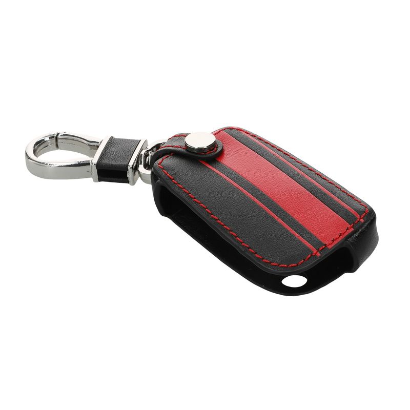 Auto si Moto - Electronice auto - Accesorii electronice auto - Husa cheie auto Kwmobile pentru VW, SEAT Golf 7, Mk7, Polo, Jetta 4, antiderapanta, piele ecologica, rosu, negru - Infinity.ro