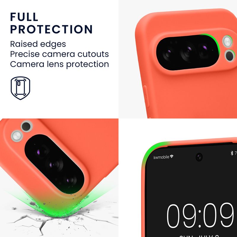 Laptop, Telefoane si Tablete - Telefoane mobile si accesorii - Accesorii Telefoane - Huse telefoane - Husa Kwmobile pentru Google Pixel 10 Pro, anti-alunecare, silicon, coral - Infinity.ro