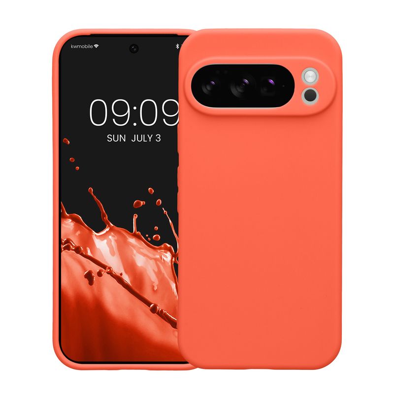 Laptop, Telefoane si Tablete - Telefoane mobile si accesorii - Accesorii Telefoane - Huse telefoane - Husa Kwmobile pentru Google Pixel 10 Pro, anti-alunecare, silicon, coral - Infinity.ro