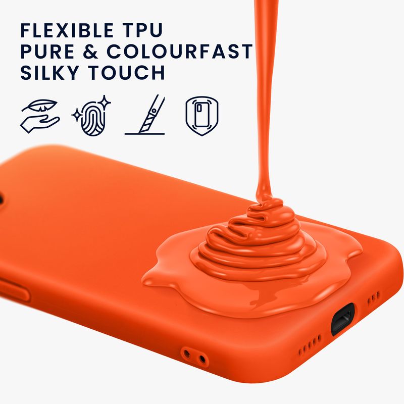 Laptop, Telefoane si Tablete - Telefoane mobile si accesorii - Accesorii Telefoane - Huse telefoane - Husa Kwmobile pentru iPhone 17e/16e, incarcare wireless, silicon, portocaliu neon - Infinity.ro