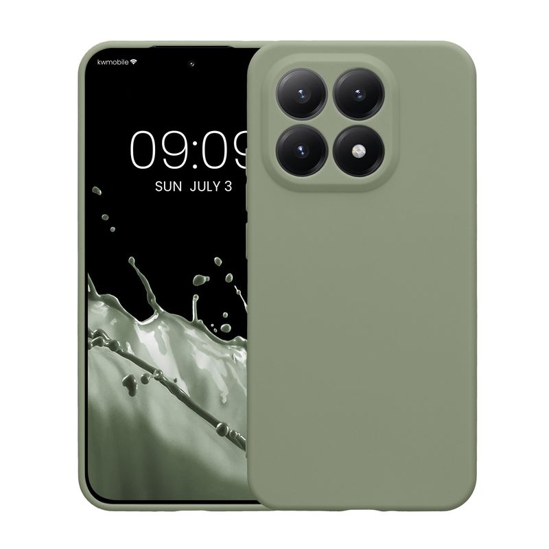 Laptop, Telefoane si Tablete - Telefoane mobile si accesorii - Accesorii Telefoane - Huse telefoane - Husa Kwmobile pentru Xiaomi 15T, anti-alunecare, silicon, verde, gri - Infinity.ro