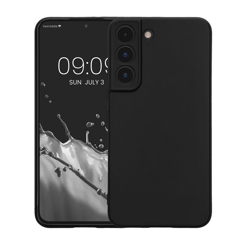 Laptop, Telefoane si Tablete - Telefoane mobile si accesorii - Accesorii Telefoane - Huse telefoane - Husa Kwmobile pentru Samsung Galaxy S22, anti-alunecare, protectie la zgarieturi, silicon, negru - Infinity.ro