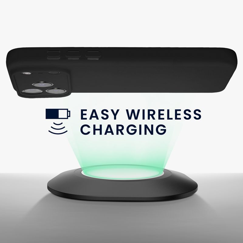Laptop, Telefoane si Tablete - Telefoane mobile si accesorii - Accesorii Telefoane - Huse telefoane - Husa Kwmobile pentru iPhone 17 Pro Max, incarcare wireless, anti-alunecare, silicon, negru - Infinity.ro