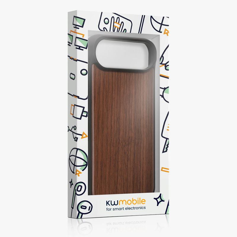 Laptop, Telefoane si Tablete - Telefoane mobile si accesorii - Accesorii Telefoane - Huse telefoane - Husa tip bumper Kwmobile pentru iPhone Air, anti-alunecare, protectie la socuri, lemn, TPU, maro - Infinity.ro