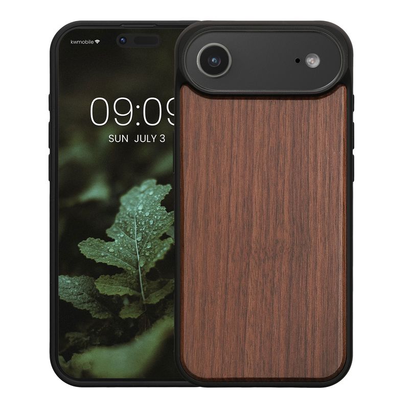 Laptop, Telefoane si Tablete - Telefoane mobile si accesorii - Accesorii Telefoane - Huse telefoane - Husa tip bumper Kwmobile pentru iPhone Air, anti-alunecare, protectie la socuri, lemn, TPU, maro - Infinity.ro