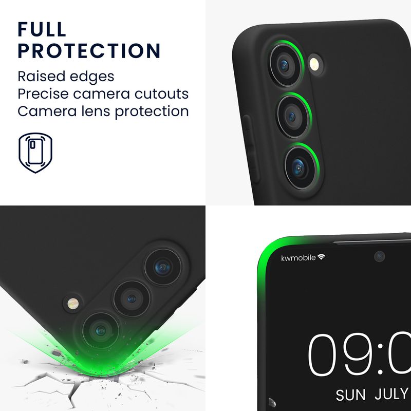 Laptop, Telefoane si Tablete - Telefoane mobile si accesorii - Accesorii Telefoane - Huse telefoane - Husa Kwmobile pentru Samsung Galaxy S23, anti-alunecare, protectie la zgarieturi, silicon, negru - Infinity.ro