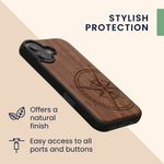 Laptop, Telefoane si Tablete - Telefoane mobile si accesorii - Accesorii Telefoane - Huse telefoane - Husa Kwmobile pentru iPhone 17, protectie la socuri, lemn, TPU, maro - Infinity.ro
