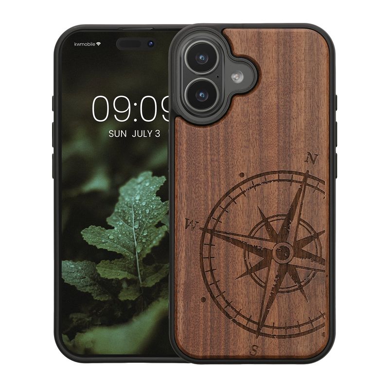 Laptop, Telefoane si Tablete - Telefoane mobile si accesorii - Accesorii Telefoane - Huse telefoane - Husa Kwmobile pentru iPhone 17, protectie la socuri, lemn, TPU, maro - Infinity.ro