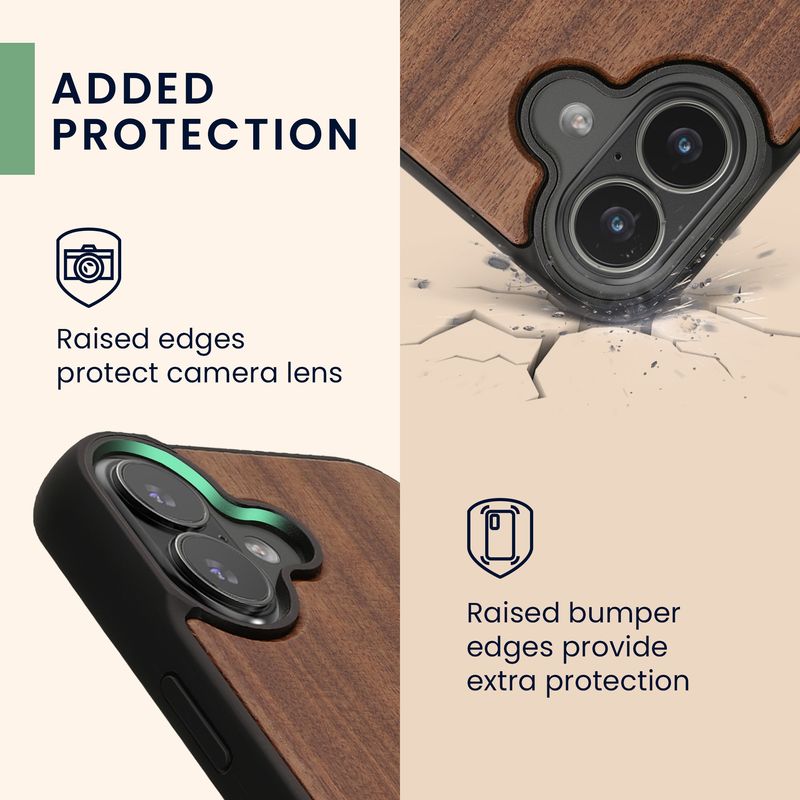 Laptop, Telefoane si Tablete - Telefoane mobile si accesorii - Accesorii Telefoane - Huse telefoane - Husa Kwmobile pentru iPhone 17, protectie la socuri, lemn, TPU, maro - Infinity.ro