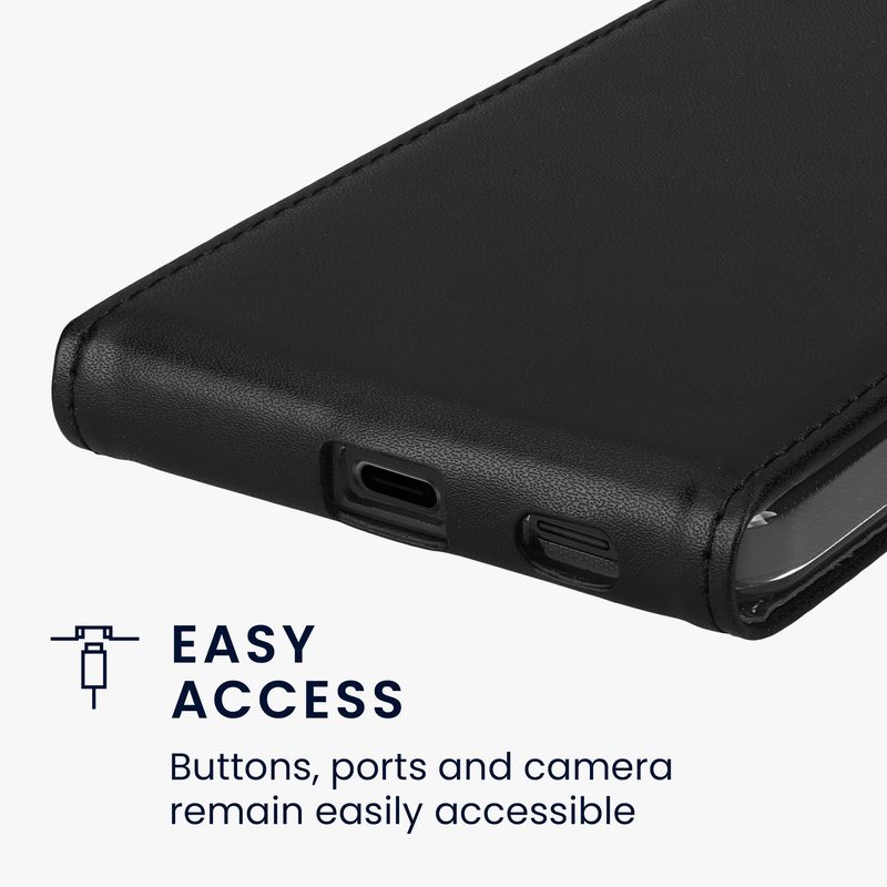 Laptop, Telefoane si Tablete - Telefoane mobile si accesorii - Accesorii Telefoane - Huse telefoane - Husa tip flip Kwmobile pentru Samsung Galaxy A17 4G/5G, inchidere magnetica, piele ecologica, negru - Infinity.ro