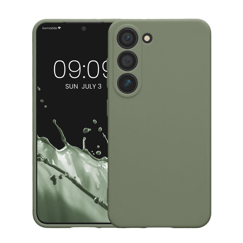 Laptop, Telefoane si Tablete - Telefoane mobile si accesorii - Accesorii Telefoane - Huse telefoane - Husa Kwmobile pentru Samsung Galaxy S23, anti-alunecare, protectie la zgarieturi, silicon, verde - Infinity.ro