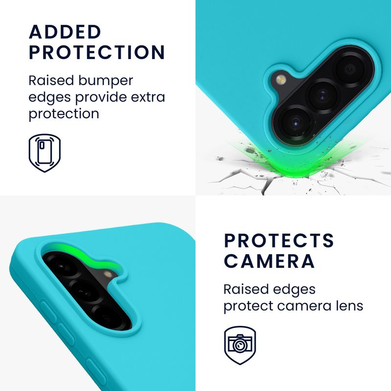 Laptop, Telefoane si Tablete - Telefoane mobile si accesorii - Accesorii Telefoane - Huse telefoane - Husa Kwmobile pentru Samsung Galaxy A56 5G, incarcare wireless, silicon, albastru glaciar - Infinity.ro