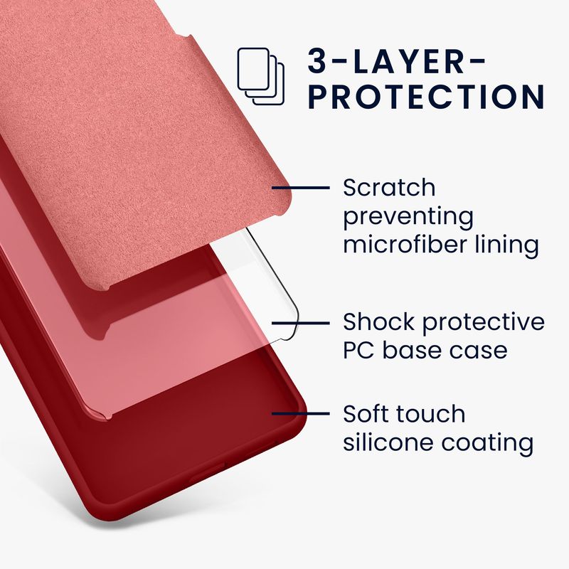 Laptop, Telefoane si Tablete - Telefoane mobile si accesorii - Accesorii Telefoane - Huse telefoane - Husa Kwmobile pentru Samsung Galaxy A56 5G, incarcare wireless, silicon, rosu rubarba - Infinity.ro