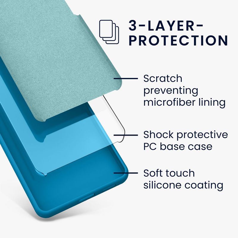Laptop, Telefoane si Tablete - Telefoane mobile si accesorii - Accesorii Telefoane - Huse telefoane - Husa Kwmobile pentru Samsung Galaxy A56 5G, incarcare wireless, silicon, albastru caraibian - Infinity.ro