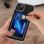 Laptop, Telefoane si Tablete - Telefoane mobile si accesorii - Accesorii Telefoane - Huse telefoane - Husa Kwmobile pentru iPhone 15, buzunar card, TPU, transparent - Infinity.ro