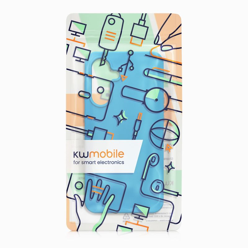 Laptop, Telefoane si Tablete - Telefoane mobile si accesorii - Accesorii Telefoane - Huse telefoane - Husa Kwmobile pentru Samsung Galaxy A56 5G, incarcare wireless, silicon, albastru caraibian - Infinity.ro