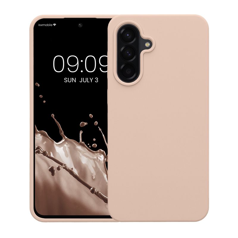 Laptop, Telefoane si Tablete - Telefoane mobile si accesorii - Accesorii Telefoane - Huse telefoane - Husa Kwmobile pentru Samsung Galaxy A56 5G, incarcare wireless, silicon, bej - Infinity.ro