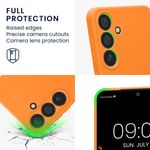Laptop, Telefoane si Tablete - Telefoane mobile si accesorii - Accesorii Telefoane - Huse telefoane - Husa Kwmobile pentru Samsung Galaxy S24, anti-alunecare, protectie la zgarieturi, silicon, portocaliu - Infinity.ro