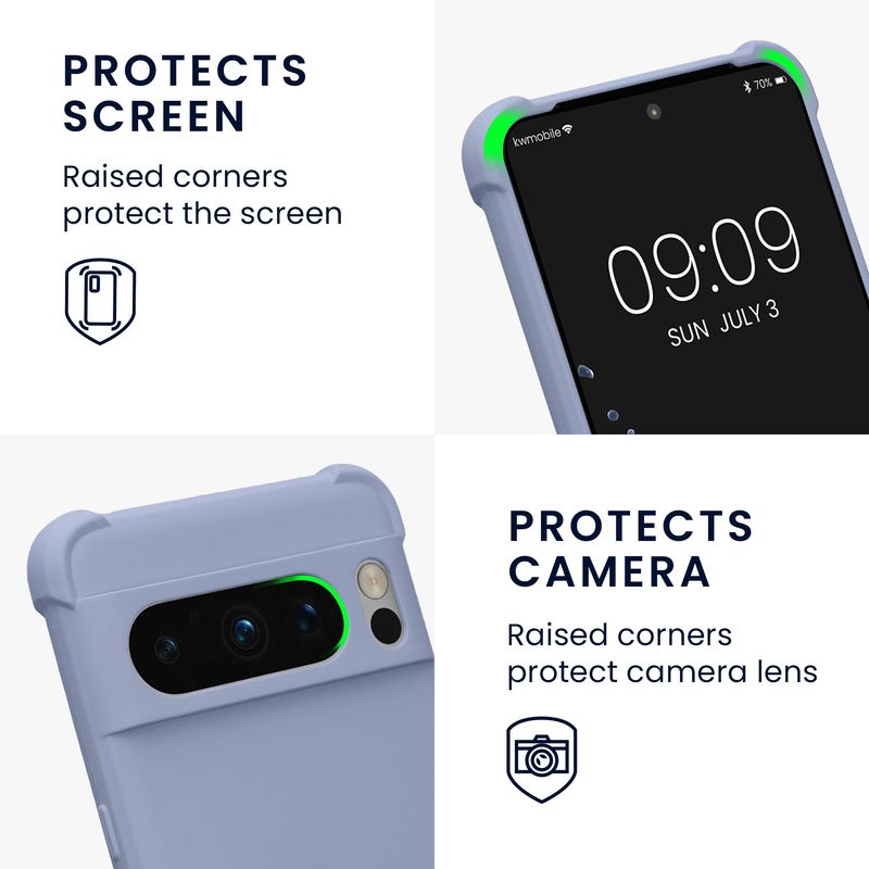 Laptop, Telefoane si Tablete - Telefoane mobile si accesorii - Accesorii Telefoane - Huse telefoane - Husa Kwmobile pentru Google Pixel 8 Pro, protectie la socuri, silicon, mov - Infinity.ro