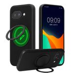 Laptop, Telefoane si Tablete - Telefoane mobile si accesorii - Accesorii Telefoane - Huse telefoane - Husa cu suport Kwmobile pentru Google Pixel 9a, compatibilitate MagSafe, plastic, piele ecologica, negru - Infinity.ro