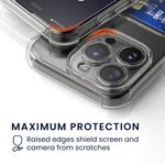 Laptop, Telefoane si Tablete - Telefoane mobile si accesorii - Accesorii Telefoane - Huse telefoane - Husa Kwmobile pentru iPhone 16 Pro Max, buzunar card, TPU, transparent - Infinity.ro