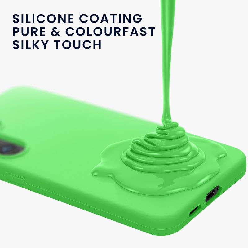 Laptop, Telefoane si Tablete - Telefoane mobile si accesorii - Accesorii Telefoane - Huse telefoane - Husa Kwmobile pentru Samsung Galaxy S25 FE, incarcare wireless, anti-alunecare, silicon, verde - Infinity.ro