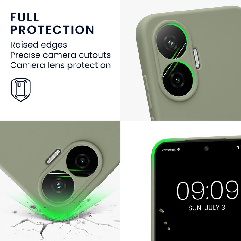 Laptop, Telefoane si Tablete - Telefoane mobile si accesorii - Accesorii Telefoane - Huse telefoane - Husa Kwmobile pentru Xiaomi Poco F7, anti-alunecare, silicon, verde - Infinity.ro