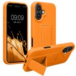 Laptop, Telefoane si Tablete - Telefoane mobile si accesorii - Accesorii Telefoane - Huse telefoane - Husa Kwmobile pentru iPhone 16, functie stand, silicon, portocaliu - Infinity.ro