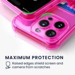 Laptop, Telefoane si Tablete - Telefoane mobile si accesorii - Accesorii Telefoane - Huse telefoane - Husa Kwmobile pentru iPhone 16 Pro Max, buzunar card, TPU, roz, transparent - Infinity.ro