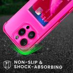 Laptop, Telefoane si Tablete - Telefoane mobile si accesorii - Accesorii Telefoane - Huse telefoane - Husa Kwmobile pentru iPhone 16 Pro Max, buzunar card, TPU, roz, transparent - Infinity.ro