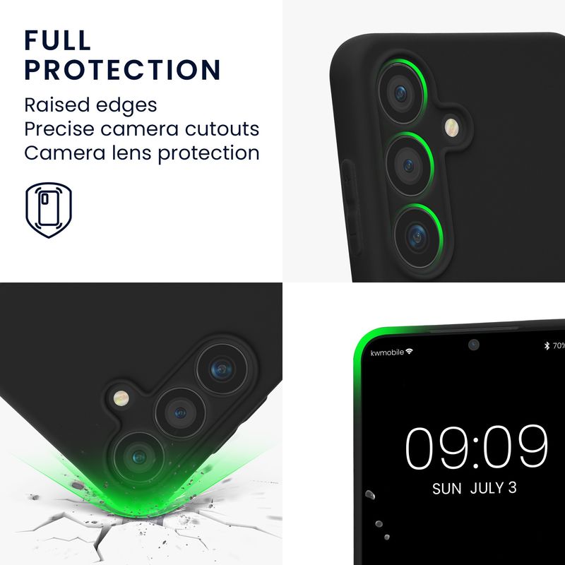 Laptop, Telefoane si Tablete - Telefoane mobile si accesorii - Accesorii Telefoane - Huse telefoane - Husa Kwmobile pentru Samsung Galaxy S25, anti-alunecare, protectie la zgarieturi, silicon, negru - Infinity.ro