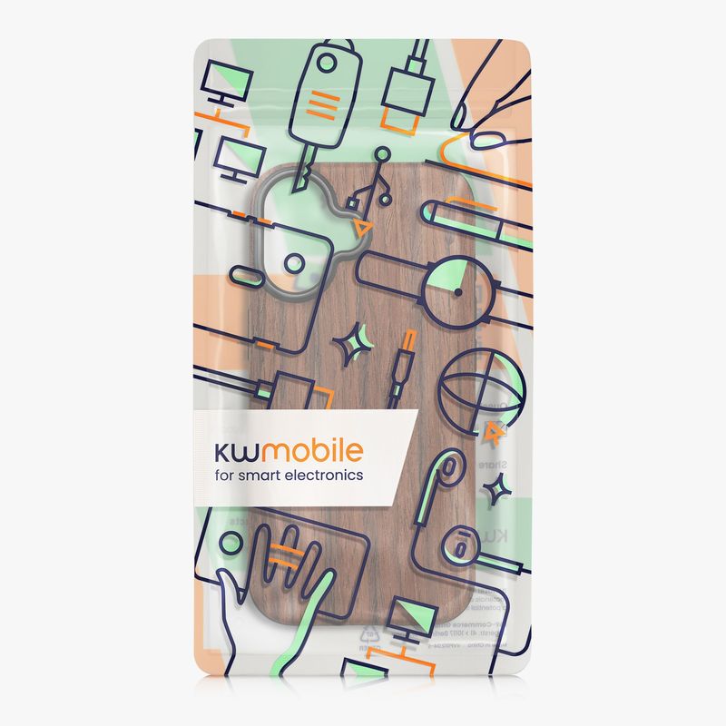 Laptop, Telefoane si Tablete - Telefoane mobile si accesorii - Accesorii Telefoane - Huse telefoane - Husa Kwmobile pentru iPhone 17, anti-alunecare, protectie la socuri, lemn, TPU, maro - Infinity.ro