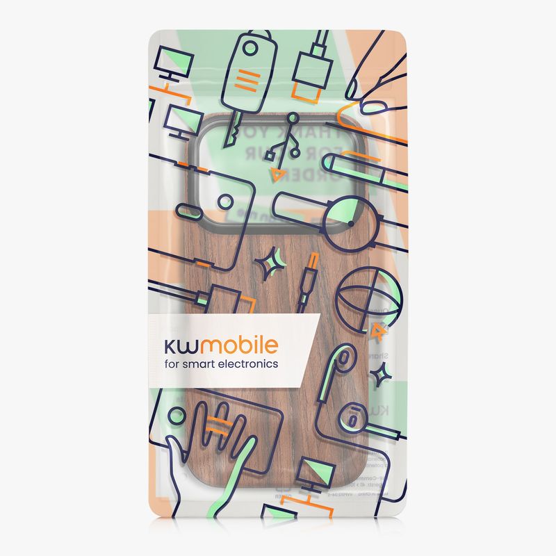 Laptop, Telefoane si Tablete - Telefoane mobile si accesorii - Accesorii Telefoane - Huse telefoane - Husa Kwmobile pentru iPhone 17 Pro, anti-alunecare, lemn, TPU, aspect maro - Infinity.ro