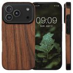 Laptop, Telefoane si Tablete - Telefoane mobile si accesorii - Accesorii Telefoane - Huse telefoane - Husa Kwmobile pentru iPhone 17 Pro, anti-alunecare, lemn, TPU, aspect maro - Infinity.ro