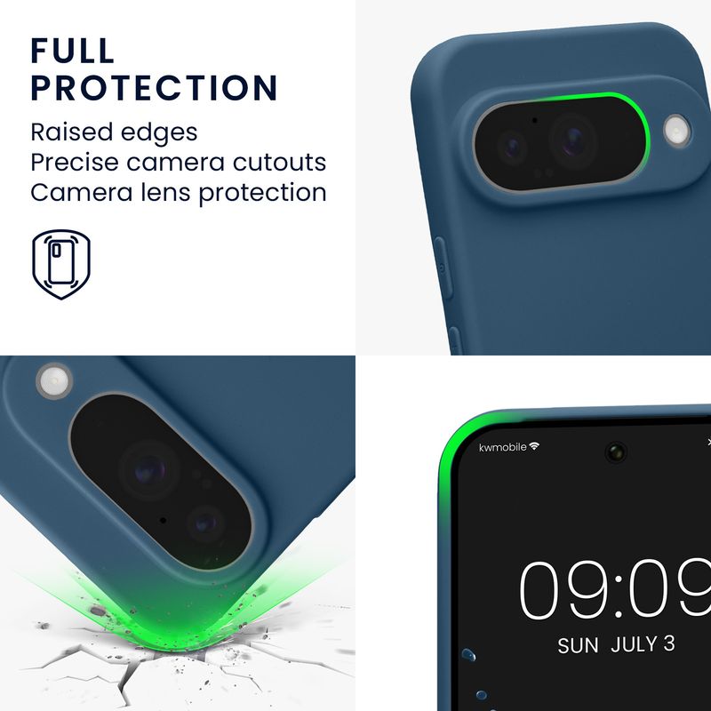 Laptop, Telefoane si Tablete - Telefoane mobile si accesorii - Accesorii Telefoane - Huse telefoane - Husa Kwmobile pentru Google Pixel 10, anti-alunecare, silicon, bleumarin - Infinity.ro