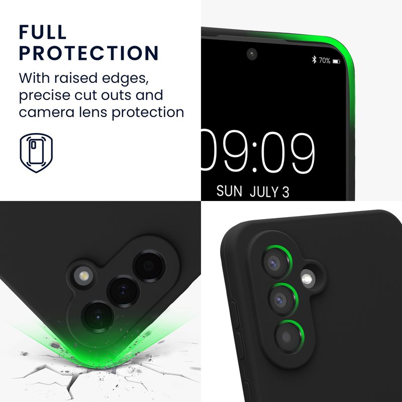 Laptop, Telefoane si Tablete - Telefoane mobile si accesorii - Accesorii Telefoane - Huse telefoane - Husa Kwmobile pentru Samsung Galaxy A56 5G, anti-alunecare, anti-amprenta, silicon, negru - Infinity.ro